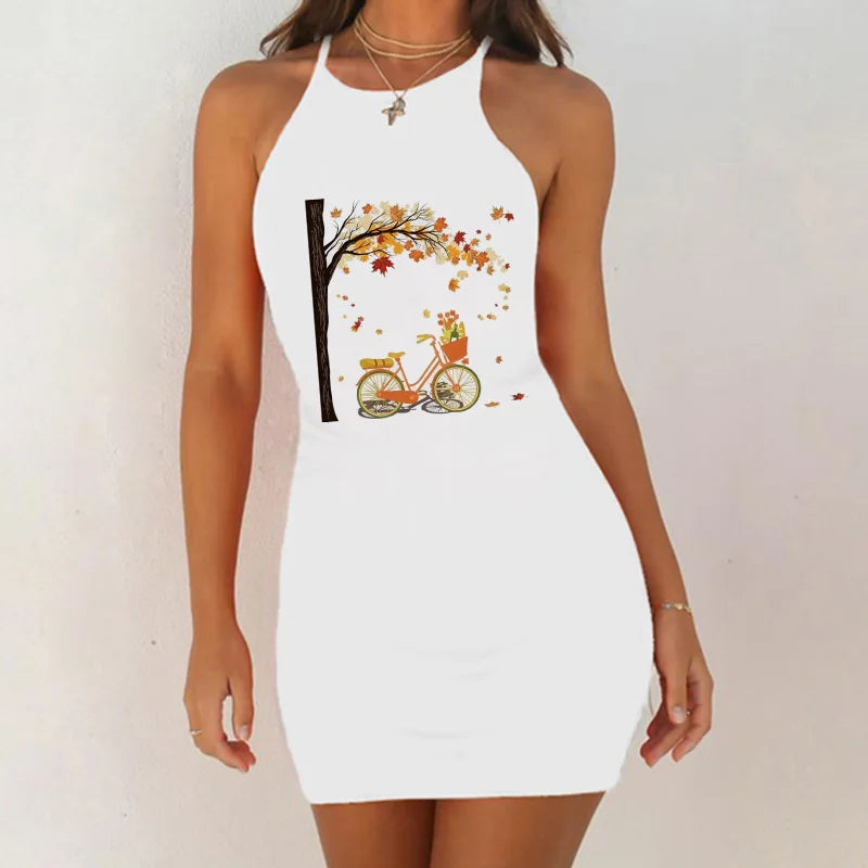 Nightgown Women Kawaii Korean Graphic Nightdress Plus Size Night Dress Sexy Sleepwear Slim Pack Hip Sleeveless Sleepshirts