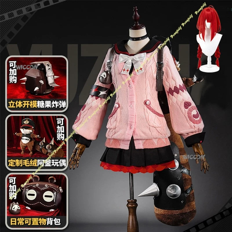 Ukinami Yuzuha Cosplay Costume Wig Game Zenless Zone Zero Character Outfit Autumn and Winter Sweater Coats Christmas Halloween