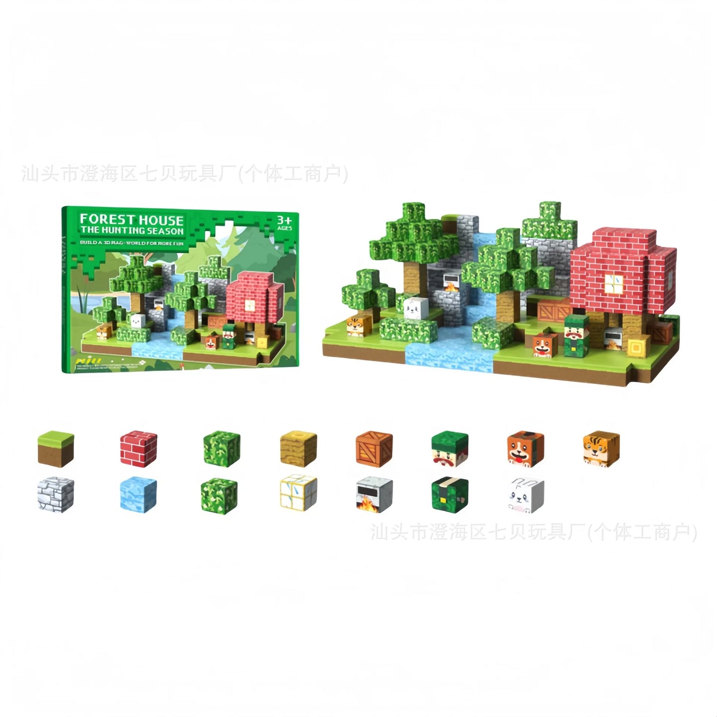 Mine Cube World Magnetic Building Blocks Magnet Set for Boys kids Magnetic Construction Set Stem Sensory Toys for Children Gifts