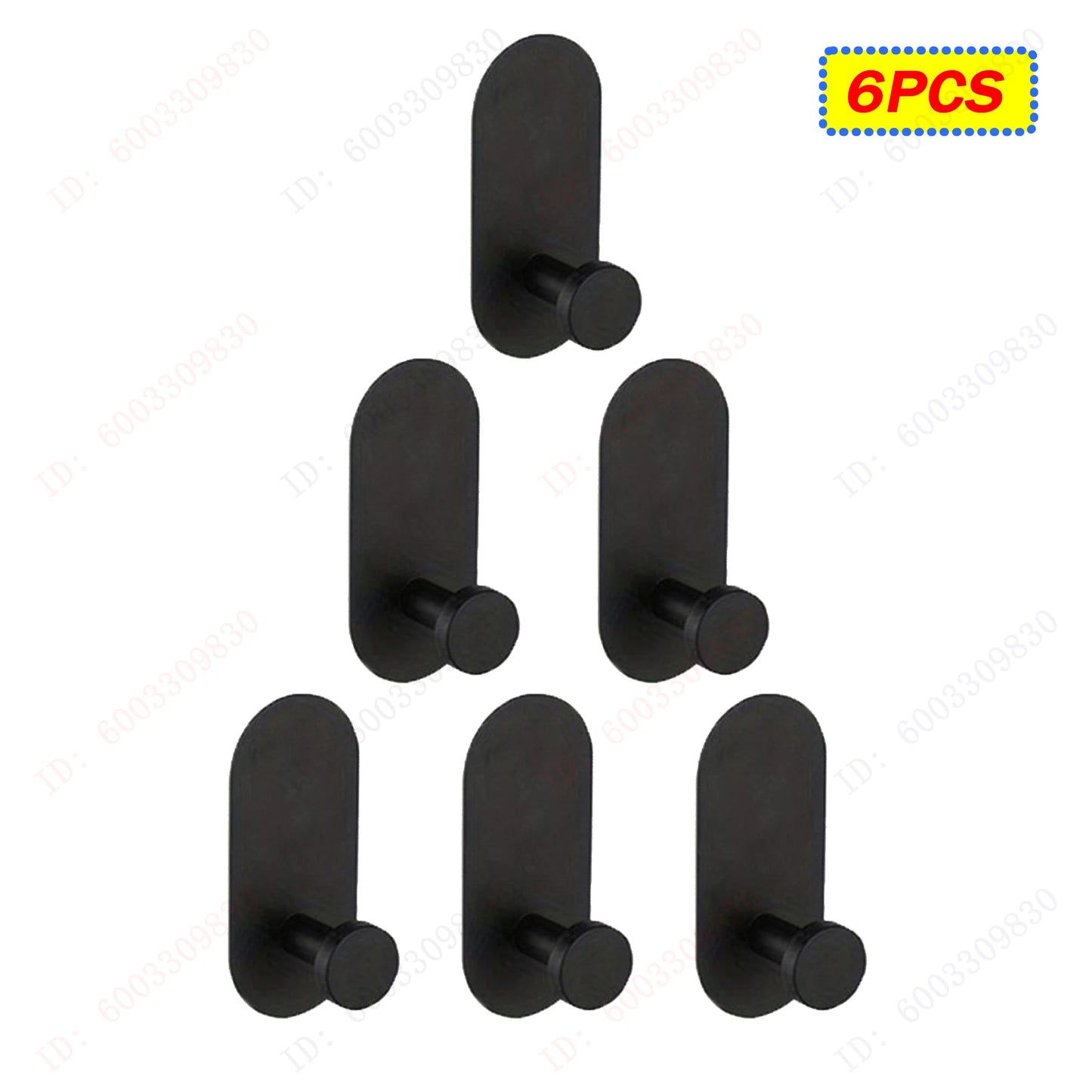 6/3PCS Strong Adhesive Wall Hooks,Self-adhesive Hooks,Towels Hanger Hook,Coat Hanging Rack,Key Holder,Bathroom Accessories