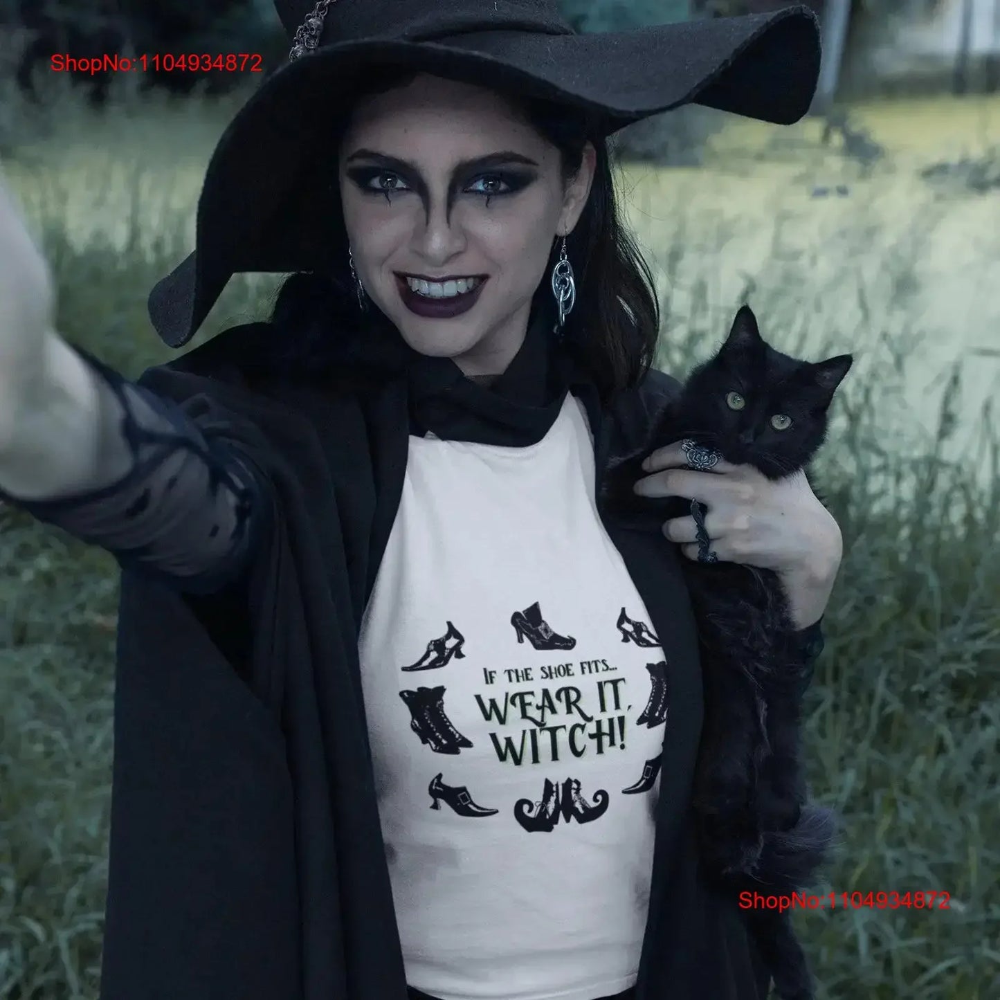 Wear It Witch Shoes T Shirt Halloween Fashion Vintage Distressed Witchy vintage Washed Stretched designer clothes Stylish