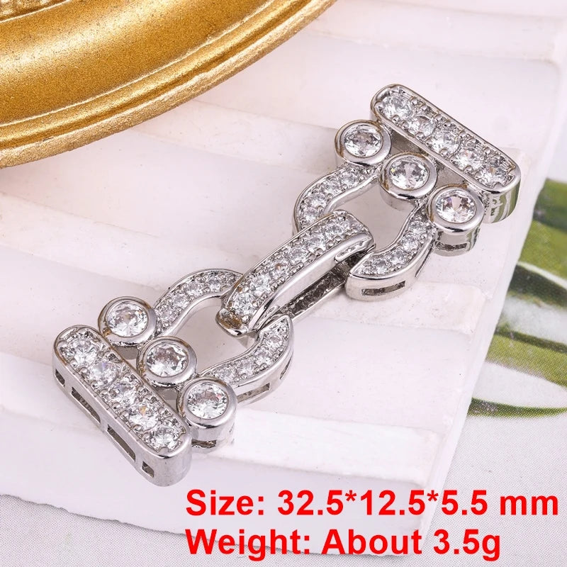 Juya 18K Gold Plated Baroque Pearls Connector Fastener Clasps DIY Jewelry Making Accessories Women Beads Lock Closure Supplies