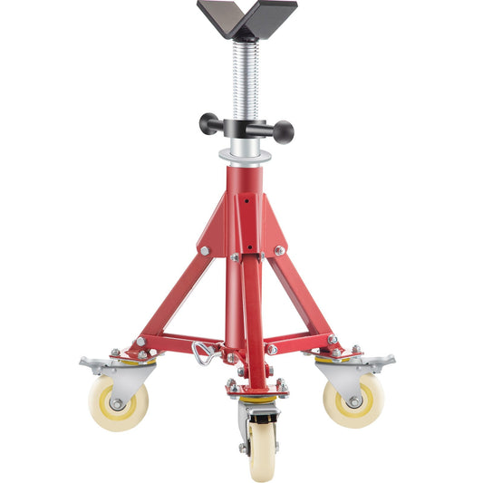 Pipe Stand, Pipe Jack Stand, V Head Pipe Stand Adjustable Height 20-37