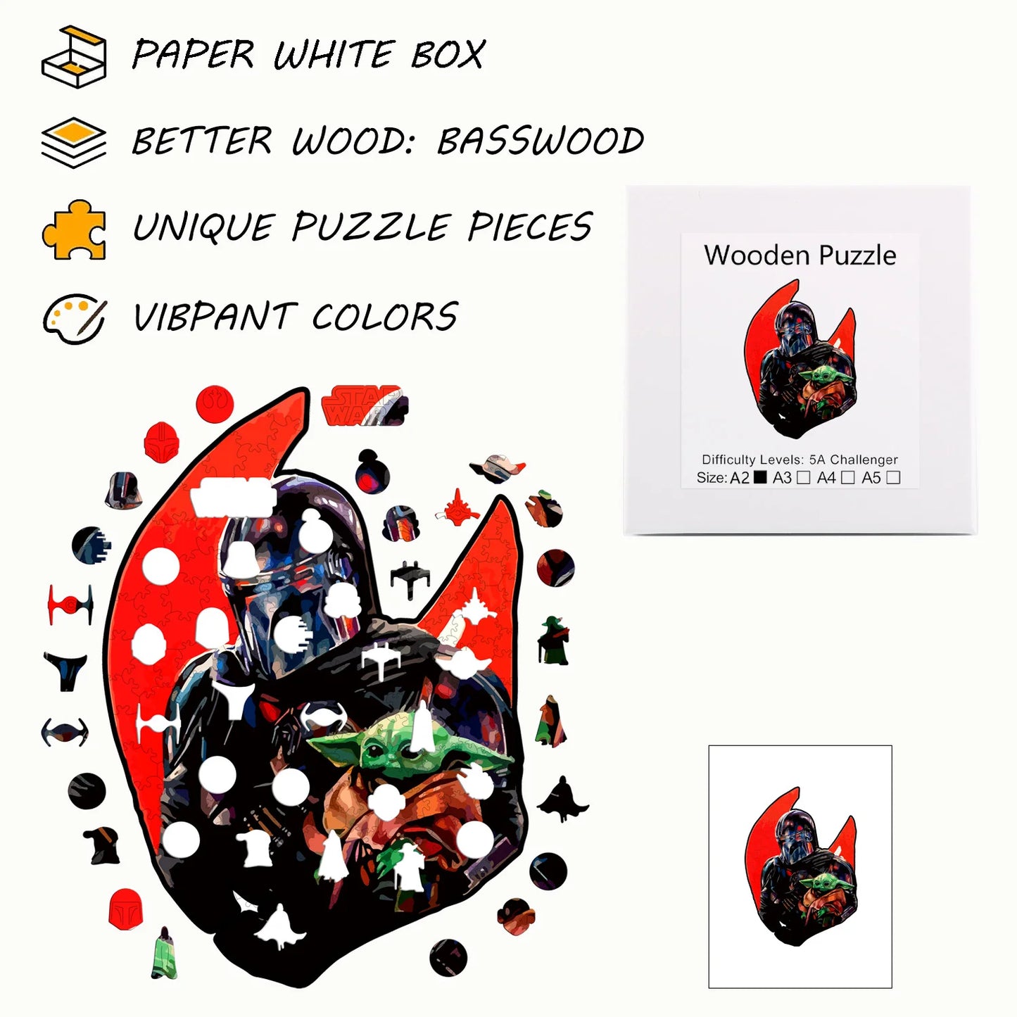 Disney Alien Manloda People And Big Eared Glogu jigsaw Wooden Puzzle Is The Best Christmas Gift For Children Family And Friends