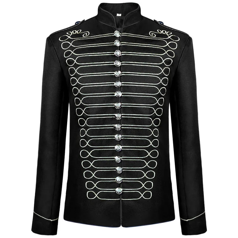 Halloween New Medieval Punk Men's Jacket Coat Military Drum Set Coat Clothing Tailcoat