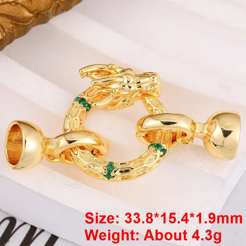 Juya 18K Gold Plated Baroque Pearls Connector Fastener Clasps DIY Jewelry Making Accessories Women Beads Lock Closure Supplies