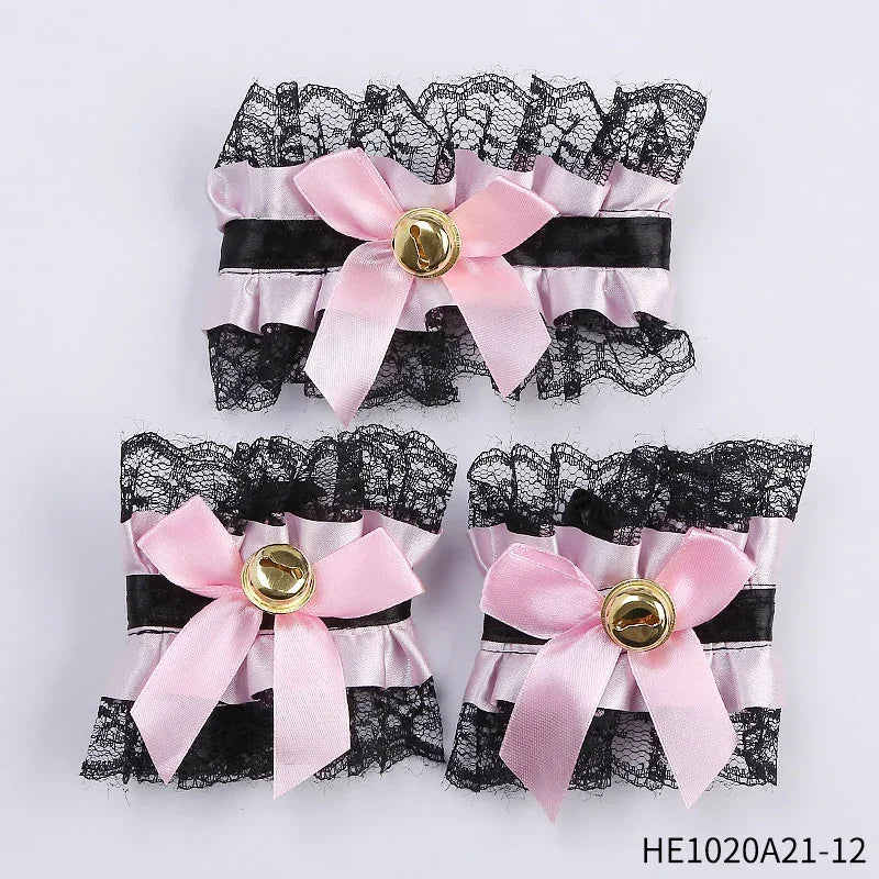 Womens Halloween Maid Lace Cat Ear Headband Hair Accessories Cat Ear Headband Long Tassel Japanese Animation Cosplay Accessories