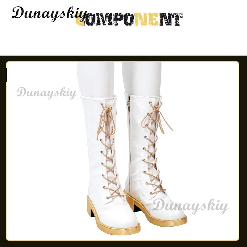 Zoey Cosplay Anime KPop Demon Hunters Costume Wig Coat Skirt Neckwear Tassels Props Huntrix Dress For Women Girls Huntrix Party