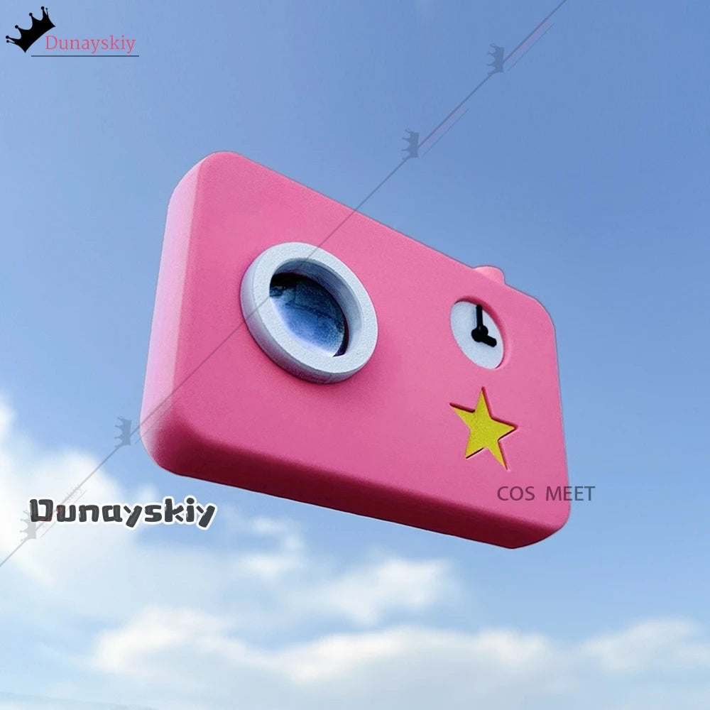 Anime Takopii no Genzai Cosplay Costume Happy Camera octopus Pink Bow Ribbon Prop Accessories Halloween Disguise for Adult