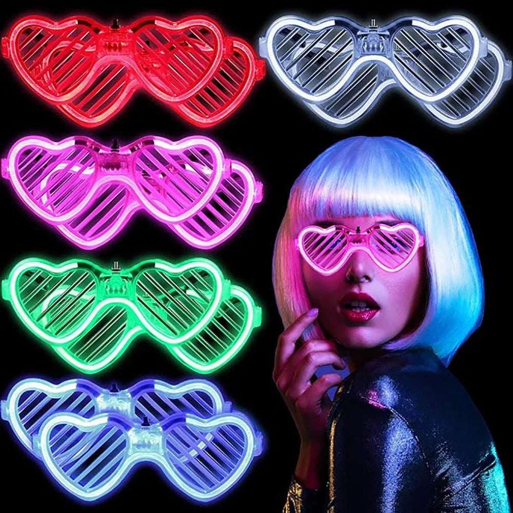 5/10/15/20/30 Pcs Led Neon Party Glasses Light Up Sunglasses Glow in the Dark Glasses for Kids Adults Party Supplies