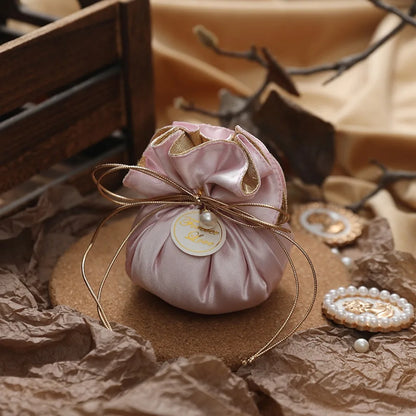 4Pcs Portable Candy Packaging Bags Chinese Style Light Luxury Drawstring Bag Fashion Cloth Velvet Storage Bag Festival