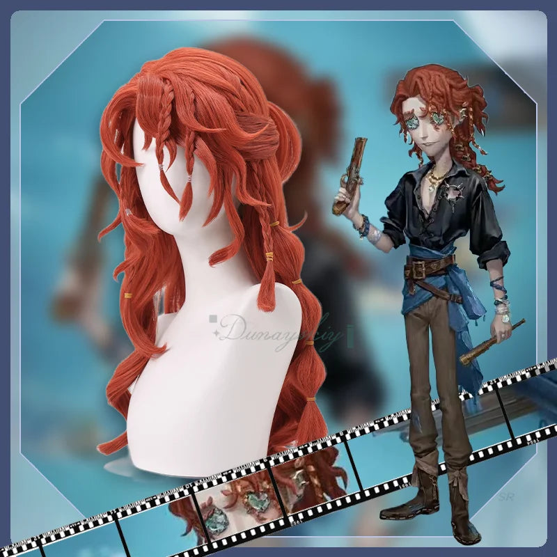 Game Identity Ⅴ New Skin Frederick Kreiburg Composer Cosplay Costume Uniform Clear rationality Wig Man Halloween Party Suit
