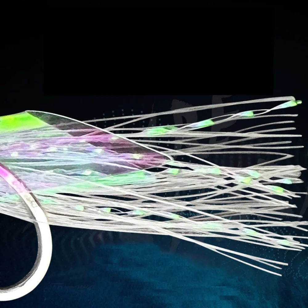 Hook Bass Cod Noctilucine Mackerel Feathers Sea Fishing Tackle Treble Fishing Lures Fishing Sabiki Rigs Freshwater Fishing Rigs
