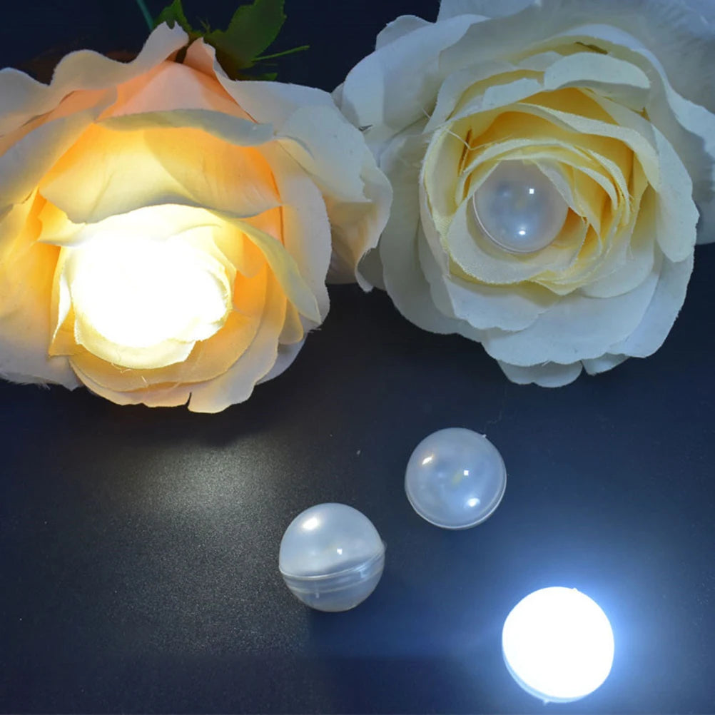 12 PCS Floating Ball Light Warm White Round Balloon Lights Decorative Party LED Pool Globe