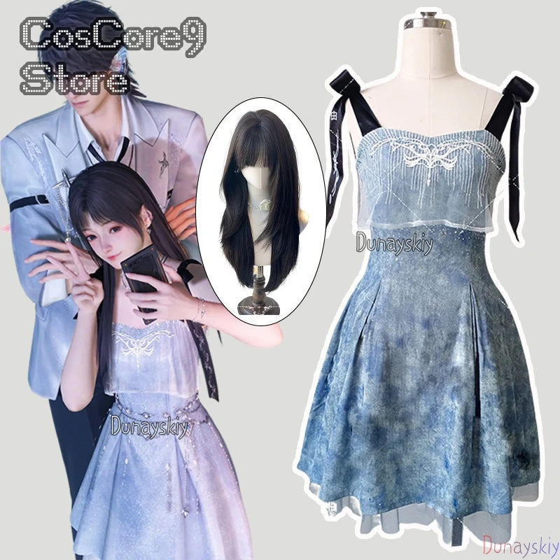 Caleb Couple Suit Game Love And Deepspace Cosplay Costume One-piece Suspender Sexy Fairy Slim Dress Halloween Women's Outfits