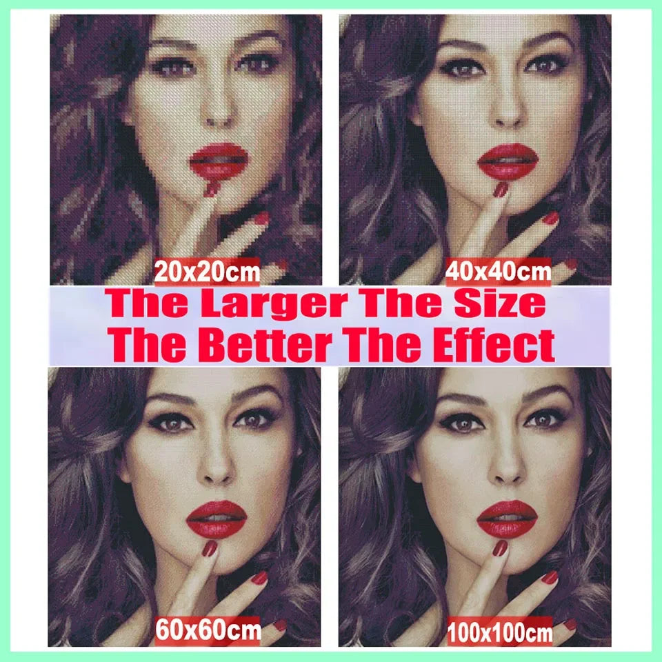 sparkling & elegant woman Diamond painting Jewelry cross stitch Embroidery diamond Mosaic rhinestones portrait Home decoration,