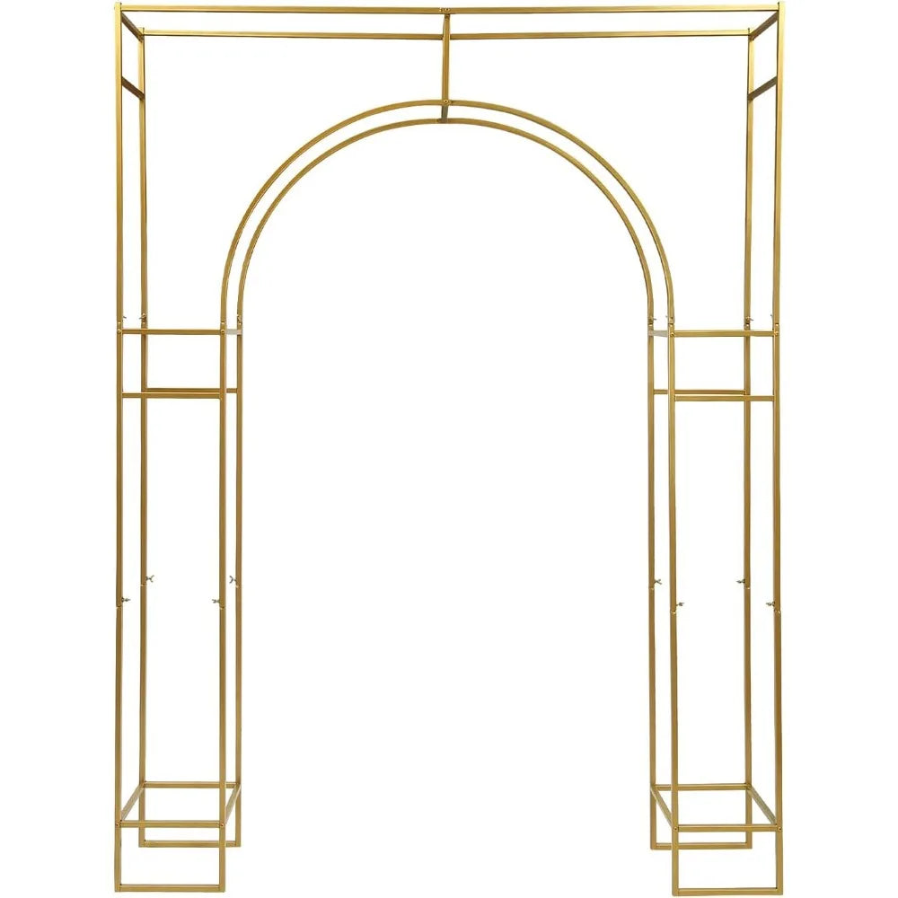 Wedding Arch Backdrop Stand, Metal Wedding Balloon Arch Stand with Bases, 20kg Load Capacity Free Standing Garden Arbors & Arche