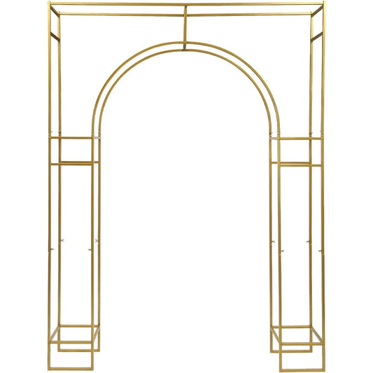 Wedding Arch Backdrop Stand, Metal Wedding Balloon Arch Stand with Bases, 20kg Load Capacity Free Standing Garden Arbors & Arche
