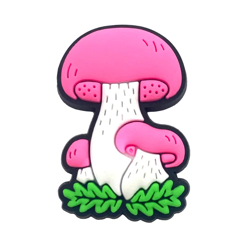 Hot 1PCS Mushroom Shoe Charms Pin for Shoe Accessories Shoe Decoration Kids Adult Christmas
