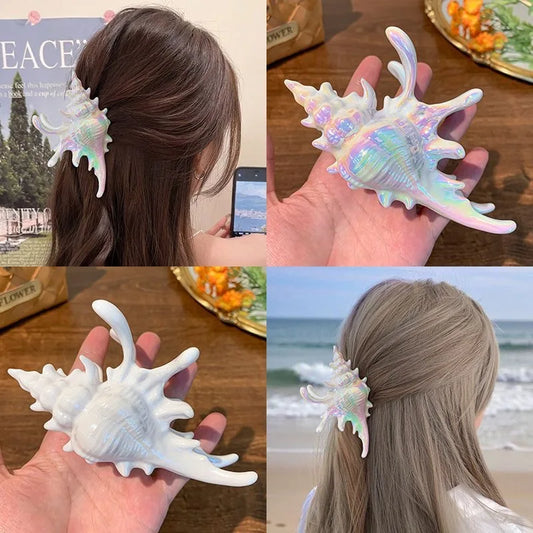 Conch Shape Party Hair Styling Barrettes for Women Girl Ocean Style Hair Clips Bride Headpiece Bridesmaid Hair Gift 2025