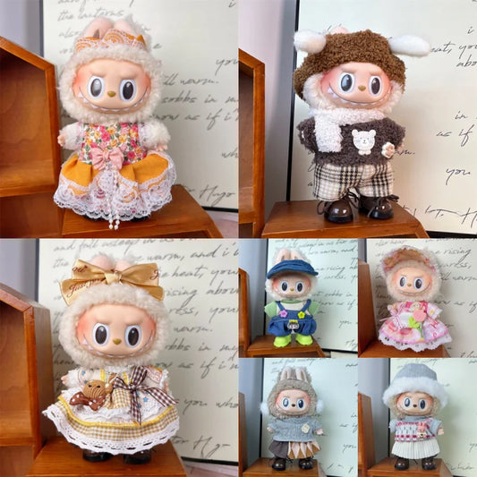 For 17cm Labubu Set High-Quality Clothes Set for Labubu V1/V2 Doll Accessories Clothe