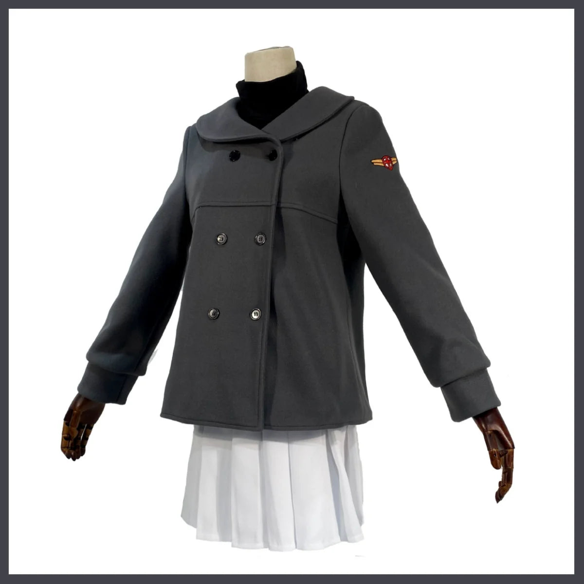 Anime Cardcaptor Sakura Kinomoto Sakura Cosplay Costume Winter School Uniform Overcoat Coat Wig Woman Kawaii Christmas Suit