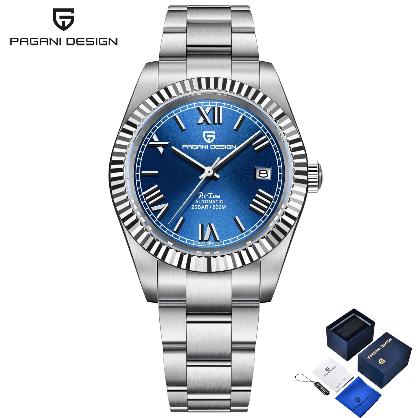 2025 Pagani design mechanical watch men's fashion automatic watch men's Roman time scale 200 m waterproof men's watches gift box