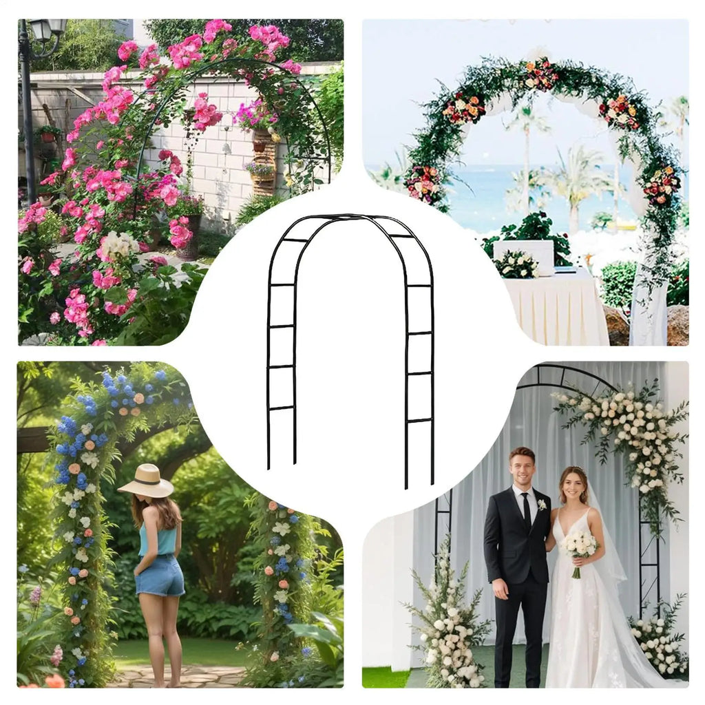 Metal Garden Wedding Arch Stand Kit Flower Frame Balloon Archway Lawn Activity Large Decor Wedding Arbor Party Decoration