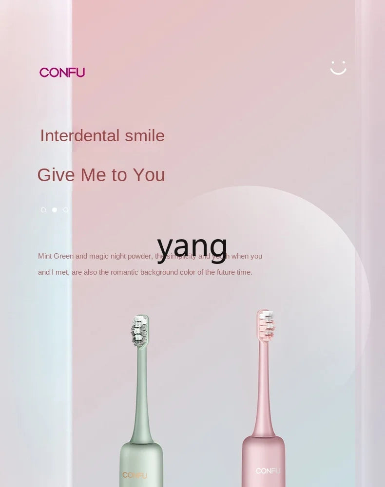 L'm'm Electric Toothbrush Rechargeable Sonic Vibration Soft Fur Couple Gift Box