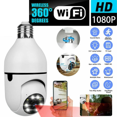 IR E27 Light Bulb Camera 1080P HD Wireless Wifi Smart Home Security