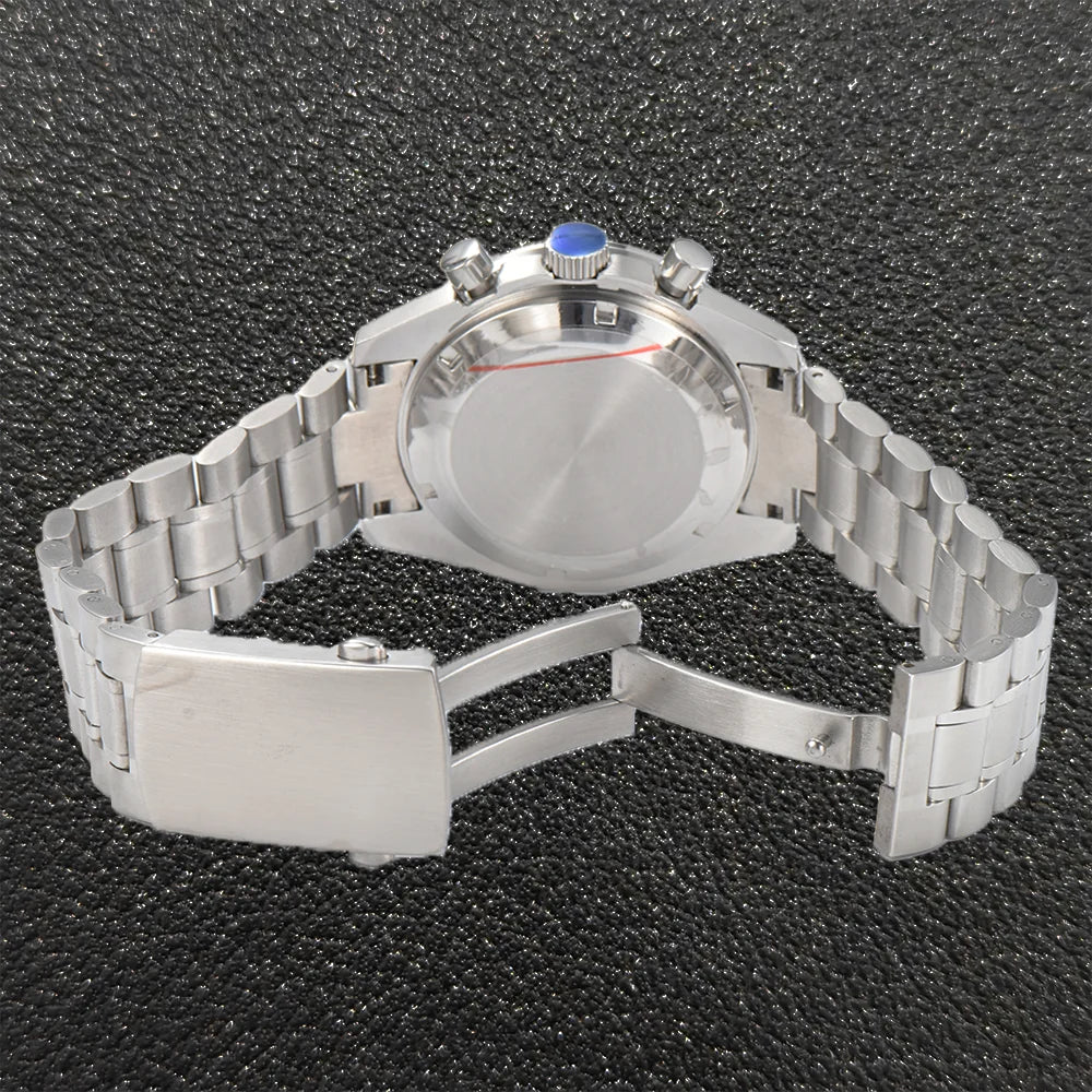 Custom LOGO Watch VK63 Watch 40mm Fashion  Sapphire Case 316L Stainless Steel Automatic Men's Watches High-Quality Business