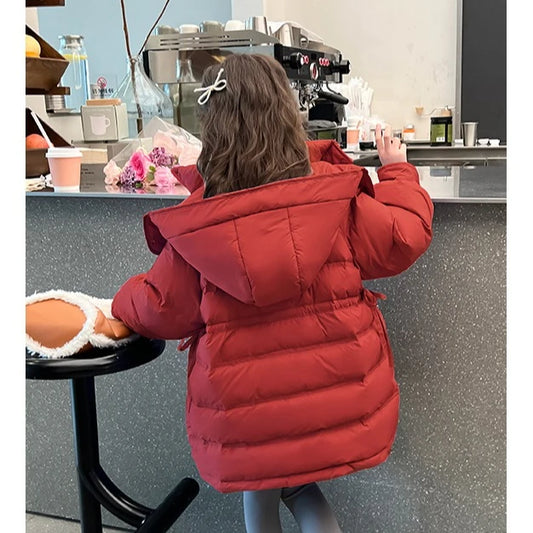 Girls Cotton Clothes 2025 Autumn and Winter New Childrens Clothing Korean Girls Baby Fashion Solid Color Down Cotton Clothes