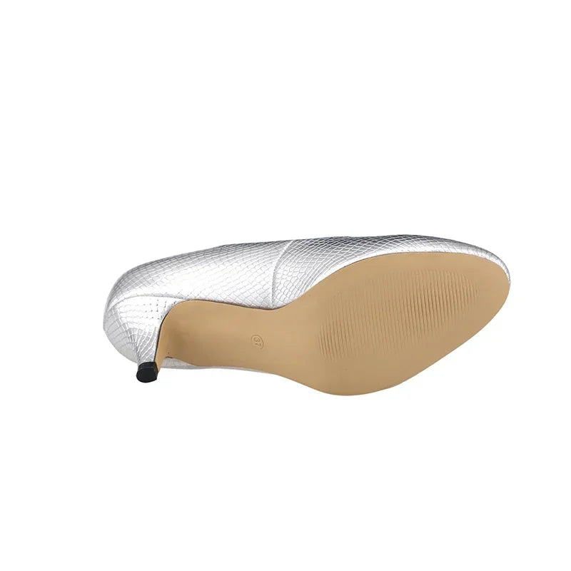 Women Pumps Crocodile Sexy 5cm Low Heel Ponited Toes High Heels Fashion Comfort Office Stilettos Party Dress Red Wedding Shoes