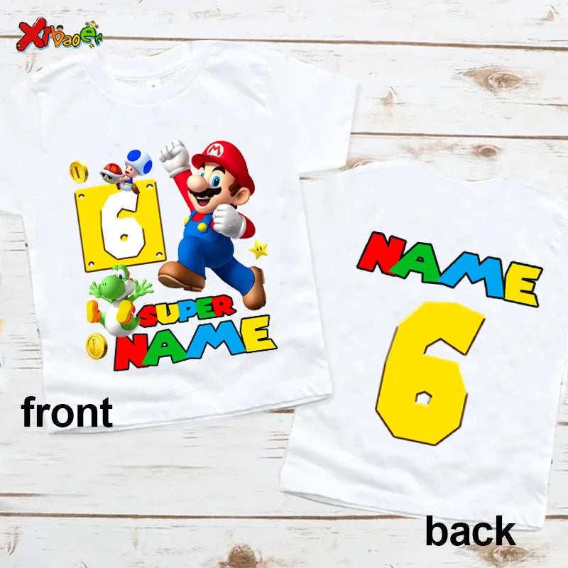 6th Birthday Boy Shirt Matching Outfits T Shirts Party Kids Shirts Baby Boy Clothes Shirts 7th Birthday Custom Name T Shirt Top