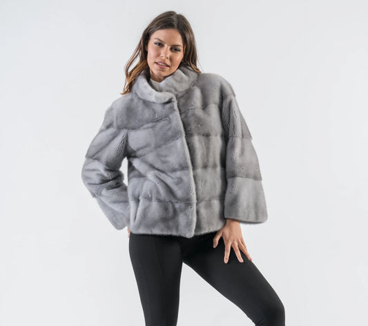 Natural Real Mink Fur Coats for Women, Short Style, Winter Fashion, New,