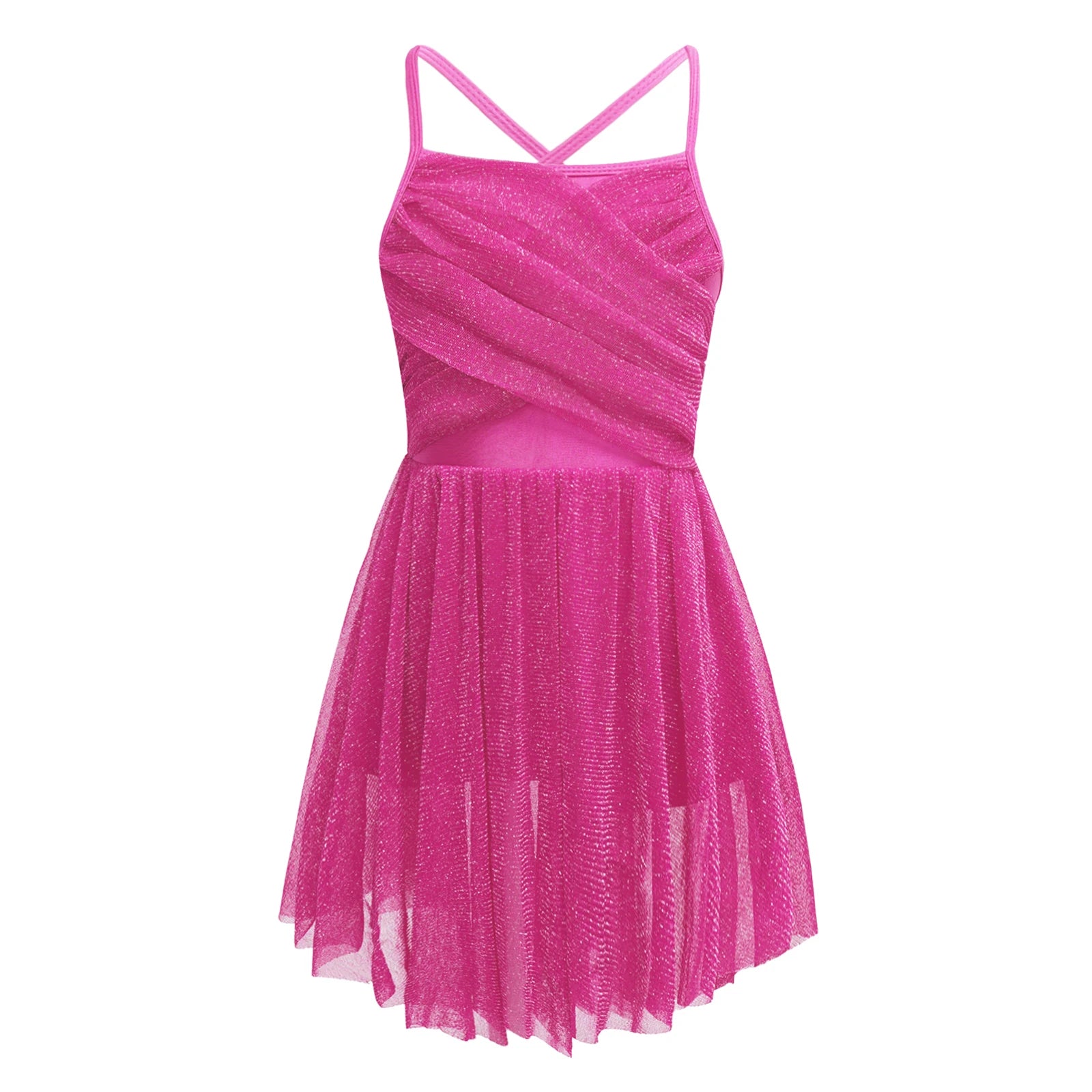 Kids Girls Ballet Leotard Dress Sleeveless Gymnastics Workout Modern Contemporary Dancewear Latin Lyrical Ballerina Costumes