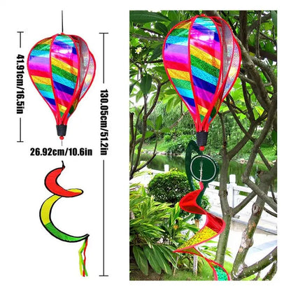 Hot Air Balloon Decor 3X Balloon Wind Spinners Outdoor Windsock Ornament Outdoor Decoration For Holiday Camping Wedding Birthday