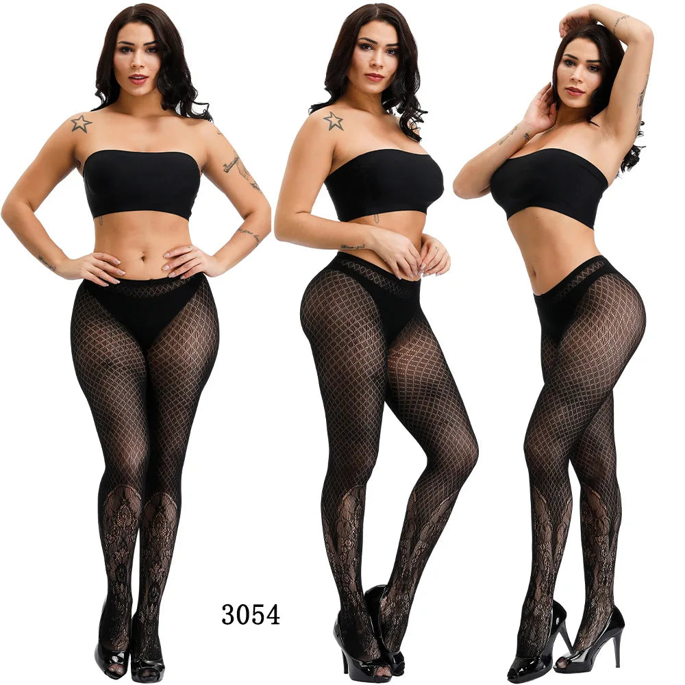 DOIAESKV plus Size Women Bodystocking Sexy Erotic Lingerie Pantyhose Large Size Body Stockings Tights Feminine Underwear
