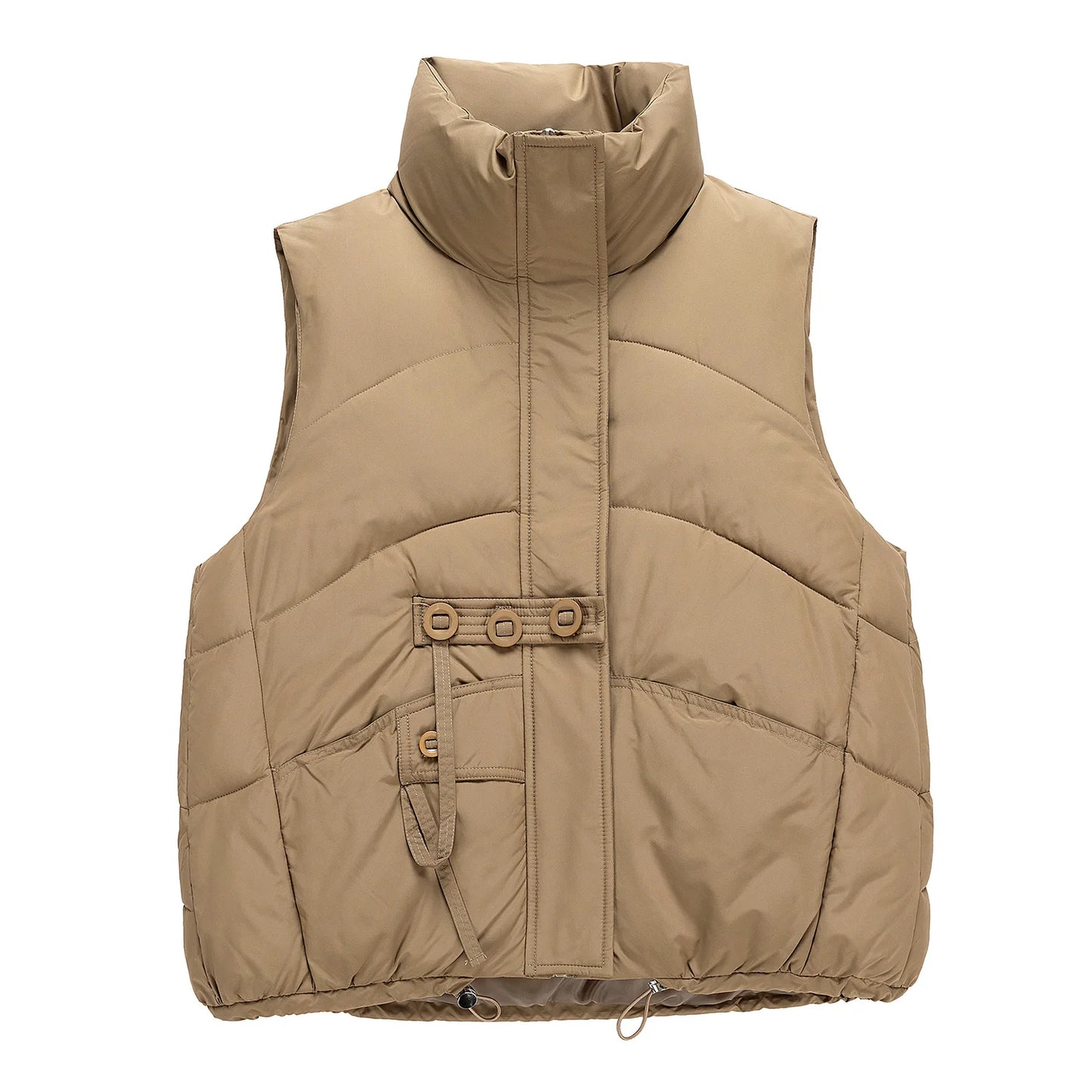 2024 New Autumn Winter Down Cotton Vest Women Short Jacket Fashion All-Match Sleeveless Waistcoat Vests Female Coat Outerwear