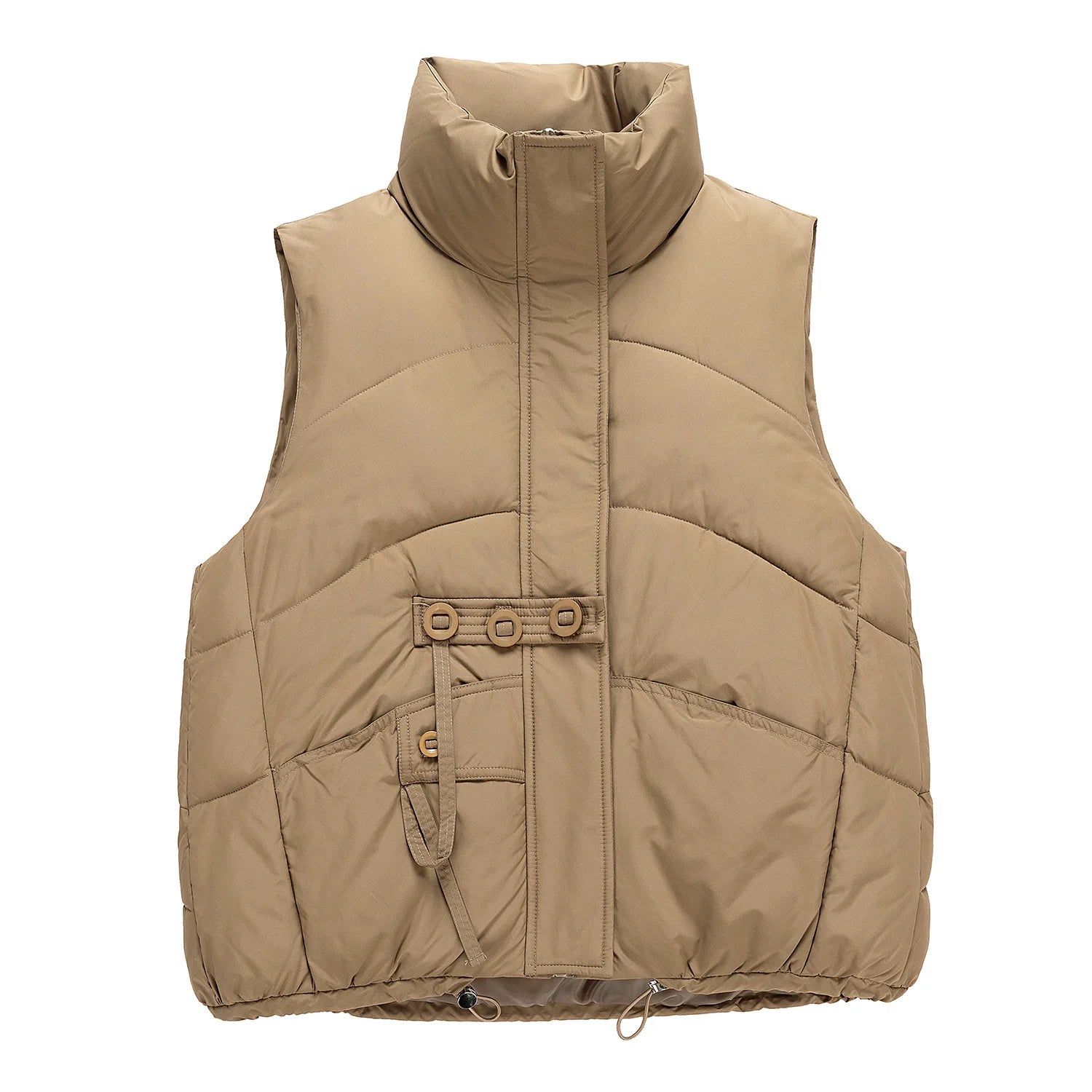2024 New Autumn Winter Down Cotton Vest Women Short Jacket Fashion All-Match Sleeveless Waistcoat Vests Female Coat Outerwear