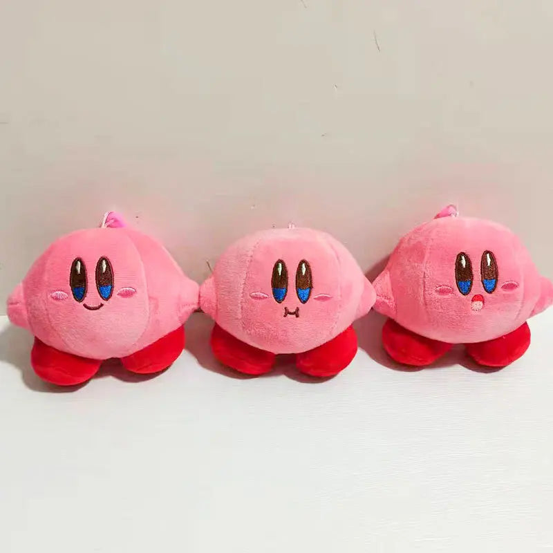10pcs/lot Star Kirby Stuffed Toys Kawaii Cute Plush Keychains 11cm Pendant Keyring Dolls Bag Hangings Christmas Birthday Gift