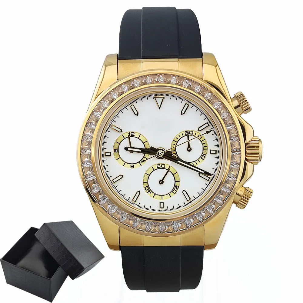 Luxury watches customized gold Chronograph Equation Racing Men Automatic Mechanical Watch Waterproof 10ATM Sapphire 4613Movement