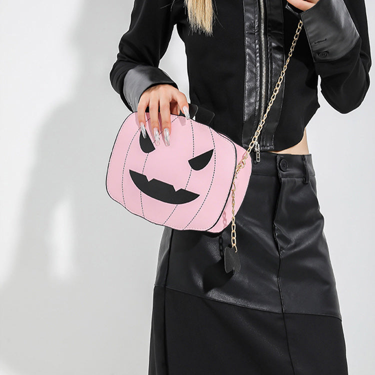 Halloween Cartoon Pumpkin Shoulder Bag For Girls Personality Funny