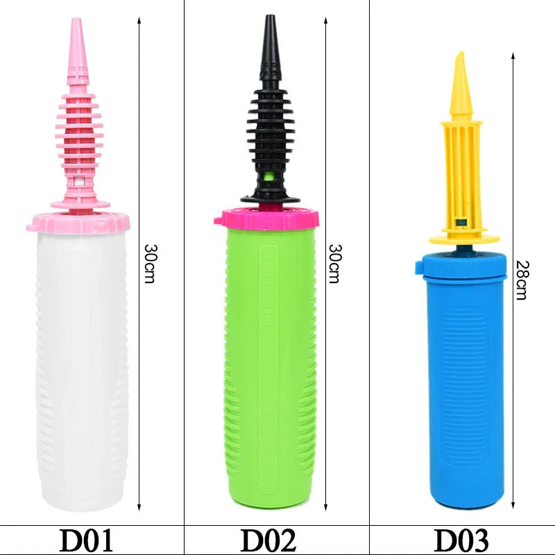 High quality Dual action Balloon Pump Balloon air Inflator Plastic Hand Held Latex Balls Party Foil Balloons Portable Air Pump