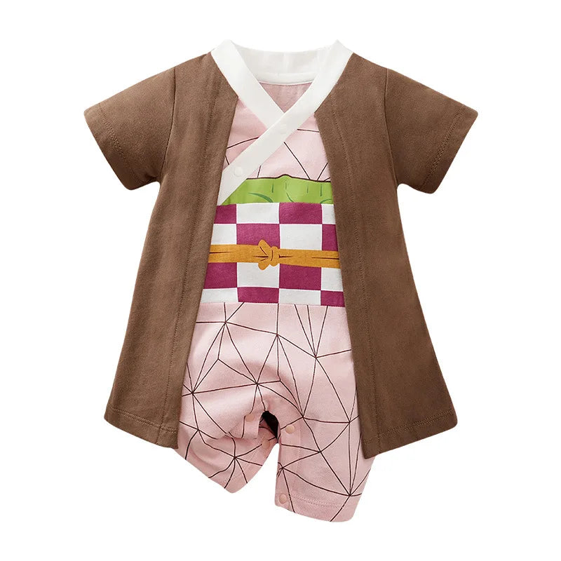 Baby Boy Clothes Toddler Anime Romper Newborn Costume Summer Breathable Climbing Clothes Infant Cosplay Jumpsuit