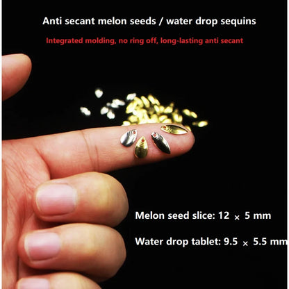 50Pcs/lot DIY Fishing Spinner Sequin Rings Bait Lures Makou water drop tablet Anti secant line Metal Noise Spoon Accessories