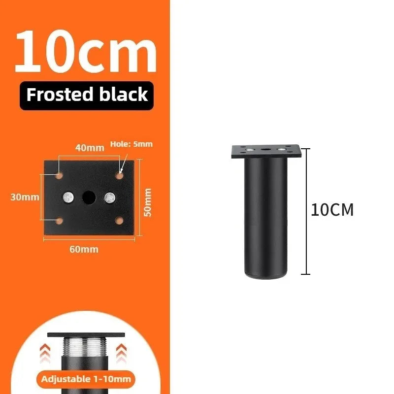 4pcs 6-30cm Aluminum Alloy Furniture Legs Metal Adjustable Legs, for Cabinet Table Legs Sofa Feet Furniture Replacement Foot