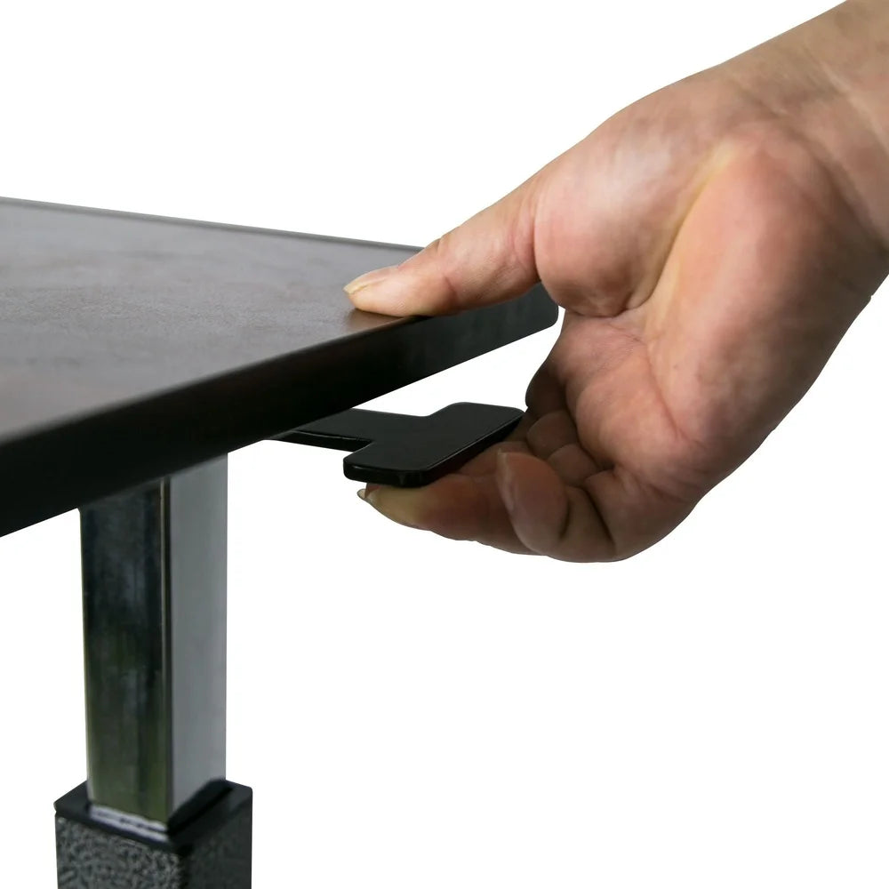 Non-Tilt Overbed Table Adjustable Height Locking H-Style Base Swivel Casters Textured Surface Lightweight Easy Mobility