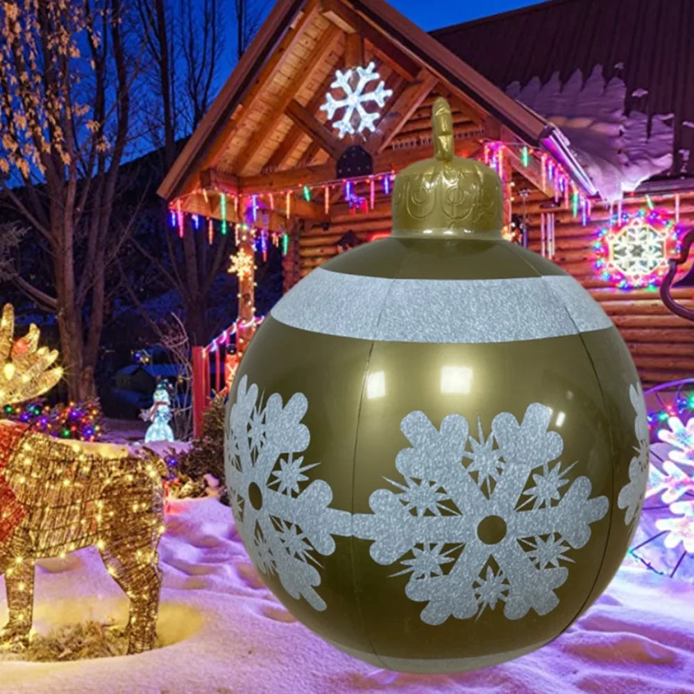 Giant 80x60cm Inflatable Balloons Decoration Without Light LED Christmas Ball Without Battery DIY Venue Layout Ball Christmas