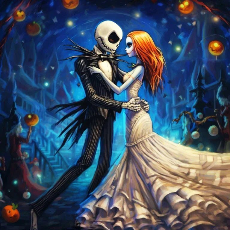 Disney 5D Diamond Embroidery Jack Rhinestone Pictures Painting Cartoon Full Drill Mosaic Nightmare Before Christmas Holiday Gift